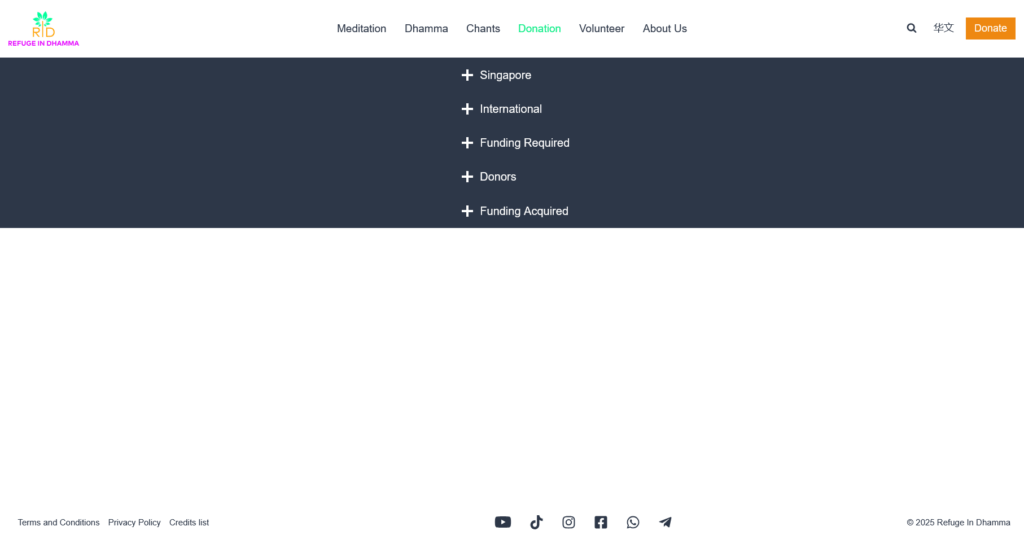 Current RID website design